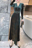 Yipinpay Dress Women 2023 Spring/Autumn New French Style Elegant Long-sleeved Dress