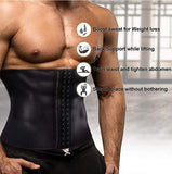 Yipinpay Men's Popular Style Three-Breasted Plastic Belt Neoprene Fitness Sweating Back Support Belt