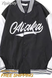 Yipinpay retro alphabet embroidery jackets coat men's 2023 new Y2K spring street hip-hop baseball uniform couple casual wild top
