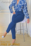 Yipinpay Two Piece Sets Autumn New Women's Fashion Print Stand-Up Collar Long-Sleeved Shirt Top with Belt Solid Color Trousers