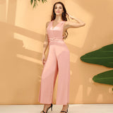 Yipinpay Popular Style Multi-Wear Multi-Rope Cross OL Sexy Bandage Jumpsuit Fashionable Women's Wear