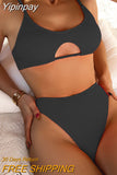 Yipinpay Sexy Women High Waist Bikini Swimsuit Swimwear Female Bandeau Thong Brazilian Bikini Set Bathing Suit Bather