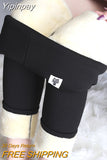Yipinpay Fleece Lined Leggings Women Velvet Keep Warm Seamless Push Up Leggins Stretchy Tights Comfort Winter Women's Thermal Pants