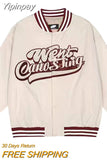 Yipinpay retro alphabet embroidery jackets coat men's 2023 new Y2K spring street hip-hop baseball uniform couple casual wild top