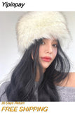 Yipinpay Women's Warm Winter Faux Fur Hat Cossack Russian Style Thick Furry Fuzzy Fluffy Cap Grunge Outdoor Earwarmer Ski Hat