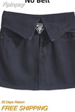 Yipinpay Blue Jean Skirt For Women Sexy 2023 Summer Korean Fashion Female Mini Black Short Denim Skirt High Quality Casual Clothes