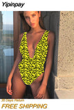 Yipinpay Cut Swimwear Women 2023 Solid One Piece Swimsuit Female High Waist Monokini V-Neck Sexy Bathing Suit Swim Suit Black Red