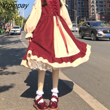 Yipinpay College Style Dress Women New Patchwork Summer Dress New Japanese Sailor Collar Mini Dress Female