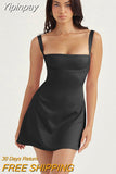 Yipinpay Dress For Women A-Line Pink Dress Sexy Satin Holiday Party Dresses Mini Casual Spaghetti Strap Graduation Dress Stretch