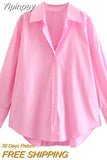Yipinpay 2023 Women Shirt Multicolour Button Up Shirt Women Summer Long Sleeve Top Female Streetwear Oversize Shirts And Blouses