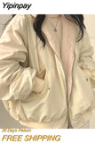 Yipinpay Two-Sided Wear Lambswool Cotton Jacket Korea Down Women's Jacket Winter New Zipper Hooded Cotton Jacket Parkas