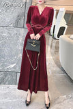 Yipinpay Dress Women 2023 Spring/Autumn New French Style Elegant Long-sleeved Dress