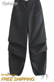 Yipinpay 2023 Parachute Pants For Women Multicolour Women's Cargo Trousers High Waist Baggy Pants Woman Streetwear Summer Pants