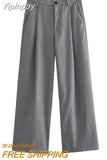 Yipinpay TRAF Pant Sets 2023 Summer Two Piece Set for Women Chic and Elegant Trouser Sets Pants + Women's Vest New in Matching
