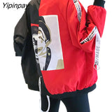 Yipinpay Women 2023 New Women's Basic Jacket Fashion Thin Girl Windbreaker Outwear Bomber Female Baseball Women Men Coat