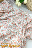 yipinpay 2023 Summer Chiffon Skirts Women Kawaii Korean Casual Elegant High Waist A-line Skirt Female Floral Print Sweet Faldas