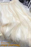 yipinpay Irregular Fairy Skirt Women Korean Fashion 2023 Summer Pleated High Waist Skirts Girls Elegant White A-line Faldas