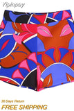 Yipinpay Women Skirt Print High Waist Mini Skirt Y2k Streetwear Short Skirts Woman Fashion 2023 Vintage Summer Elegant Skirts