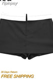 Yipinpay Black Shorts Women High Waist Mini Skirt Shorts Woman Fashion 2023 Contrast Waist Skorts For Women Streetwear Casual Shorts