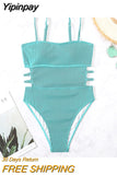 Yipinpay Women One Piece Swimsuit Female Bandeau Solid Swimwear For Women Backless Bathing Suit Swimming Suit Beachwear Monokini