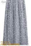 Yipinpay Pink Sequin Midi Skirts For Women Fashion Evening Party High Waist Slim Fit Skirt Long Black Gray Glitter Female Bottoms