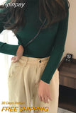 Yipinpay Turtleneck Sweater Women Autumn Casual Thin Long Sleeve Tops Base Knitted Sweaters Solid Color Slim Stretch Pullovers