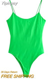 Yipinpay Green Strappy Bodysuit Women Black White Backless Sexy Body Woman Sleevless Summer Woman Bodysuit Lingerie Tops For Women