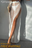 Yipinpay Women Maxi Pants Knitted Cover Ups Travel Outfit Sundress Vestido Beachwear Long Beach Wear Summer Swimwear Bodycon