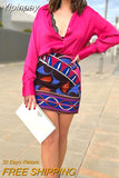 Yipinpay Women Skirt Print High Waist Mini Skirt Y2k Streetwear Short Skirts Woman Fashion 2023 Vintage Summer Elegant Skirts