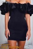Yipinpay Satin Elegant Sexy Party Summer Dress Women Off Shoulder Backless Mini Dresses Strapless Solid Bodycon Club Vestido New