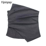 Yipinpay Fashion Ladies Striped Corset Wrap Chest Tops Casual Backless Sleeveless Sexy Asymmetrical Summer Causal Sling Tops