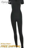 Yipinpay Sculpting Playsuit Women Sexy Short Sleeve Waist Corset Rompers Jumpsuits Femme Summer Zip Body-Shaping One Piece Outfits