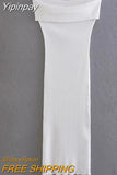 Yipinpay Off Shoulder Knitted Dresses For Women Striped Midi Bodycon Dress Women Black White Sexy Long Dress Woman Summer Dresses