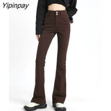 Yipinpay High Waist Stretch Flare Skinny Denim Jeans Womens