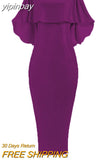yipinpay 2023 Bling Glitter Elegant Party Evening Maxi Dress Y2K Bodycon Sexy Women Summer Off Shoulder Ruffles Solid Long Dresses