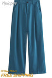 Yipinpay TRAF Pant Sets 2023 Summer Two Piece Set for Women Chic and Elegant Trouser Sets Pants + Women's Vest New in Matching