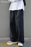 Yipinpay Men Wide Leg Pants Japan Style Casual Women Cargo Trousers Harajuku Fashion New Baggy Sweatpants High Street Baggy Clothing