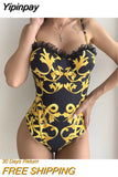 Yipinpay Cut Swimwear 2023 Women One Piece Swimsuit Female Push Up Bathing Suit High Waist Swimming Suits For Women Solid Monokini