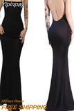 Yipinpay Women See Through Bodycon Long Dresses Summer Clothes 2023 Sling Backless Mesh Clothing Evening Party Dress Sexy Club Streetwear