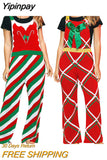 Yipinpay Christmas Casual Overalls for Women Vintage Striped/Plaid Loose Fit Classic Stretchy Cute Long Overall Jumpsuit