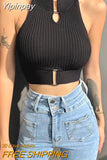 Yipinpay Women Clothes Crop Tank Tops Summer 2023 T-shirts Corset Harajuku Vintage Aesthetic Clothing Women Tube Top Streetwear 911