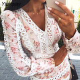 Yipinpay Print Lace Trim Bodycon Dress