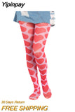 Yipinpay Long Socks Tight Heart/Floral/Cloud/Plaid Render Sexy Compression Stockings for Women Autumn Winter 2023 Female Lingerie
