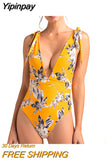 Yipinpay Sexy One-Piece Swimsuit Women Swimwear Female Solid Black Thong Backless Monokini Bathing Suit XL