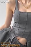 Yipinpay Irregular Hook White Tank Top Women Summer New Chic Square Collar Sleeveless Tops Vest Outwear