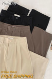 Yipinpay Women Loose Suit Wide Leg Pants Elegant Office Lady Casual Straight Trousers Harajuku Fashion High Waist Solid Pants