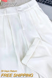 yipinpay Crimping High Waist Pants for Womens 2023 Korean Fashion Casual Harem Pants Female Loose Elegant Chic Trousers Ladies