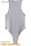 Yipinpay 2023 Fashion Bodysuit Women Summer Multicoloured O-Neck Sexy Woman Jumpsuit Tops Ladies Casual Skinny Bodysuit Romper