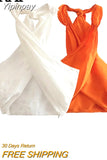 Yipinpay 2023 White Halter Top Women Backless Crop Top Sexy Off Shoulder Summer Tops Y2k Streetwear Orange Sleeveless Tank Tops
