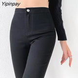 Yipinpay Black Skinny Stretch Mom Jeans High Waist Plus Up Pencil Pants Woman Denim Pantalones De Mujer Autumn Winter